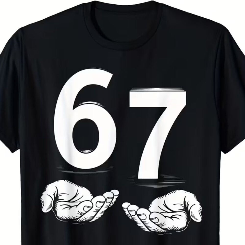 six-seven(67) kartatai meme t-shirt